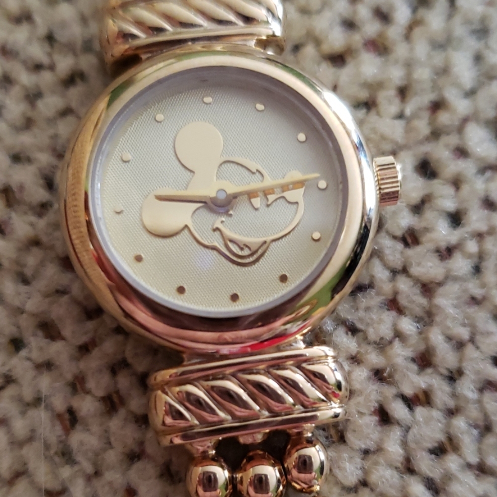 Vintage Gold Mickey mouse watch no box